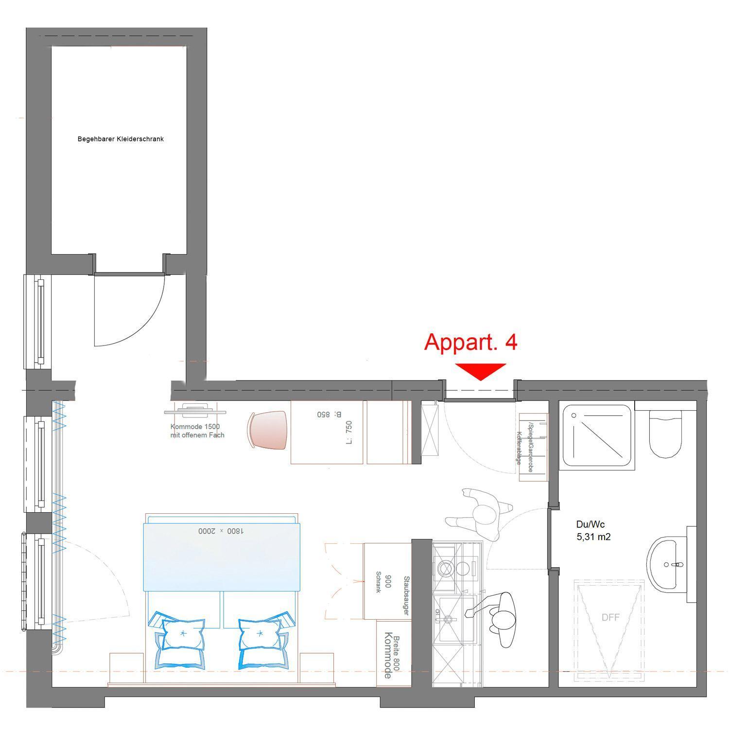 Hubertus Appartements 인젤 객실 사진