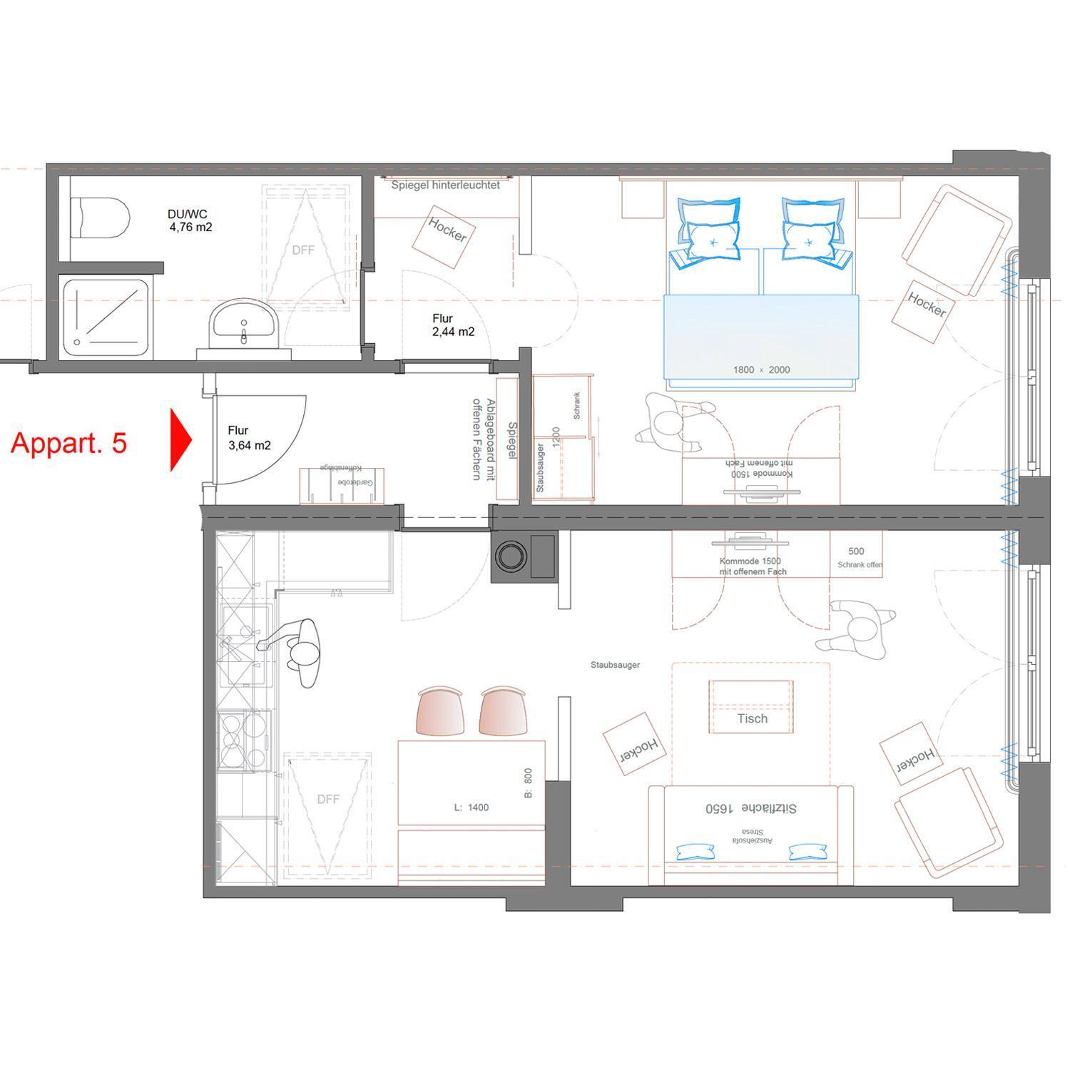 Hubertus Appartements 인젤 객실 사진